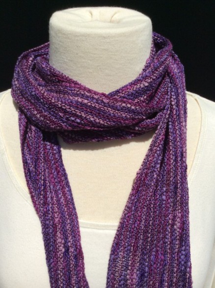Skinny accent scarf with fringe